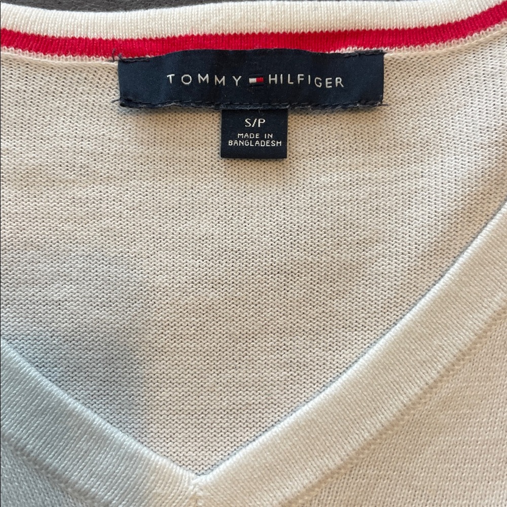 Tommy Hilfiger Red and Black Striped Sweater - Picture 3 of 7